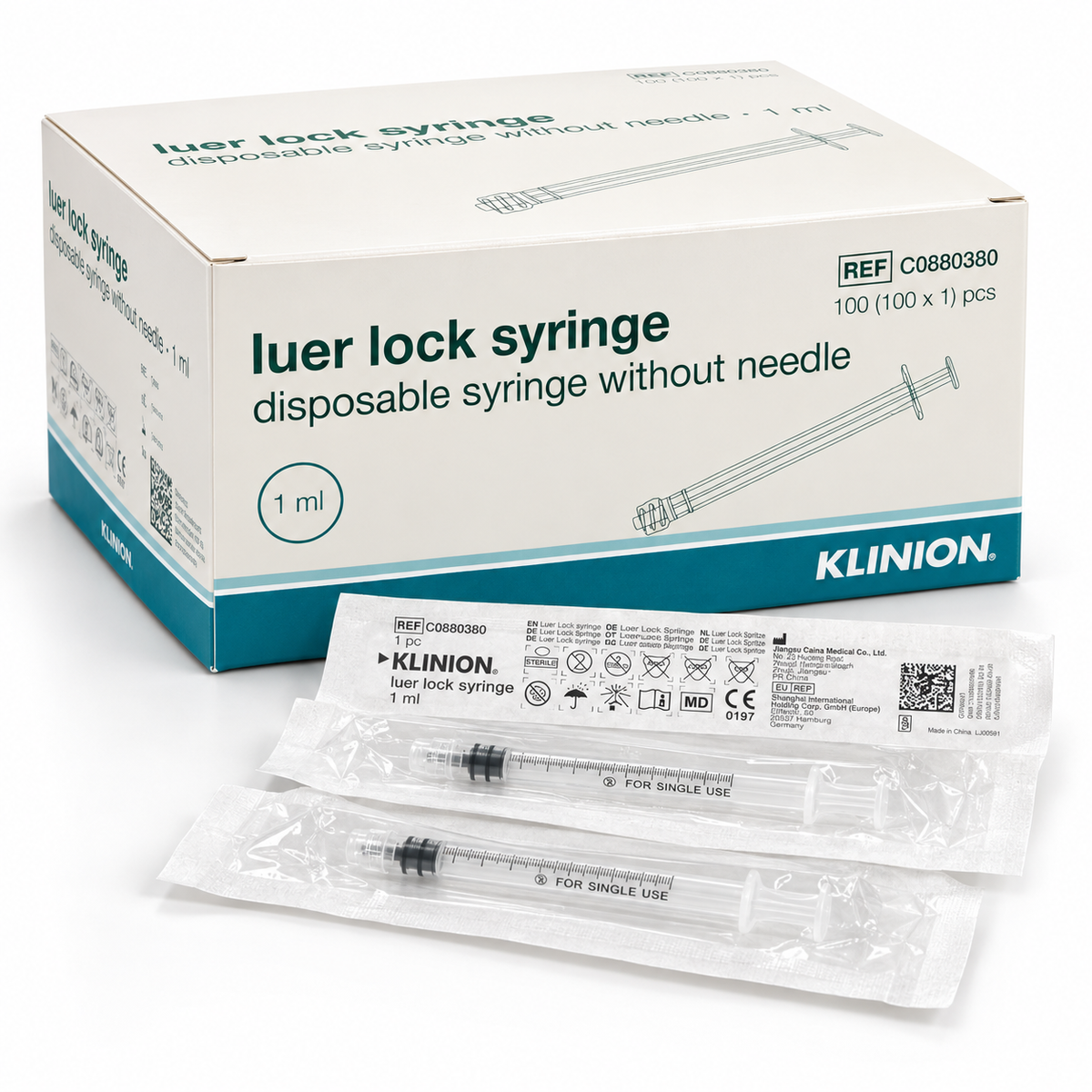 Klinion 1ml Luer-Lock Syringe – Box of 100