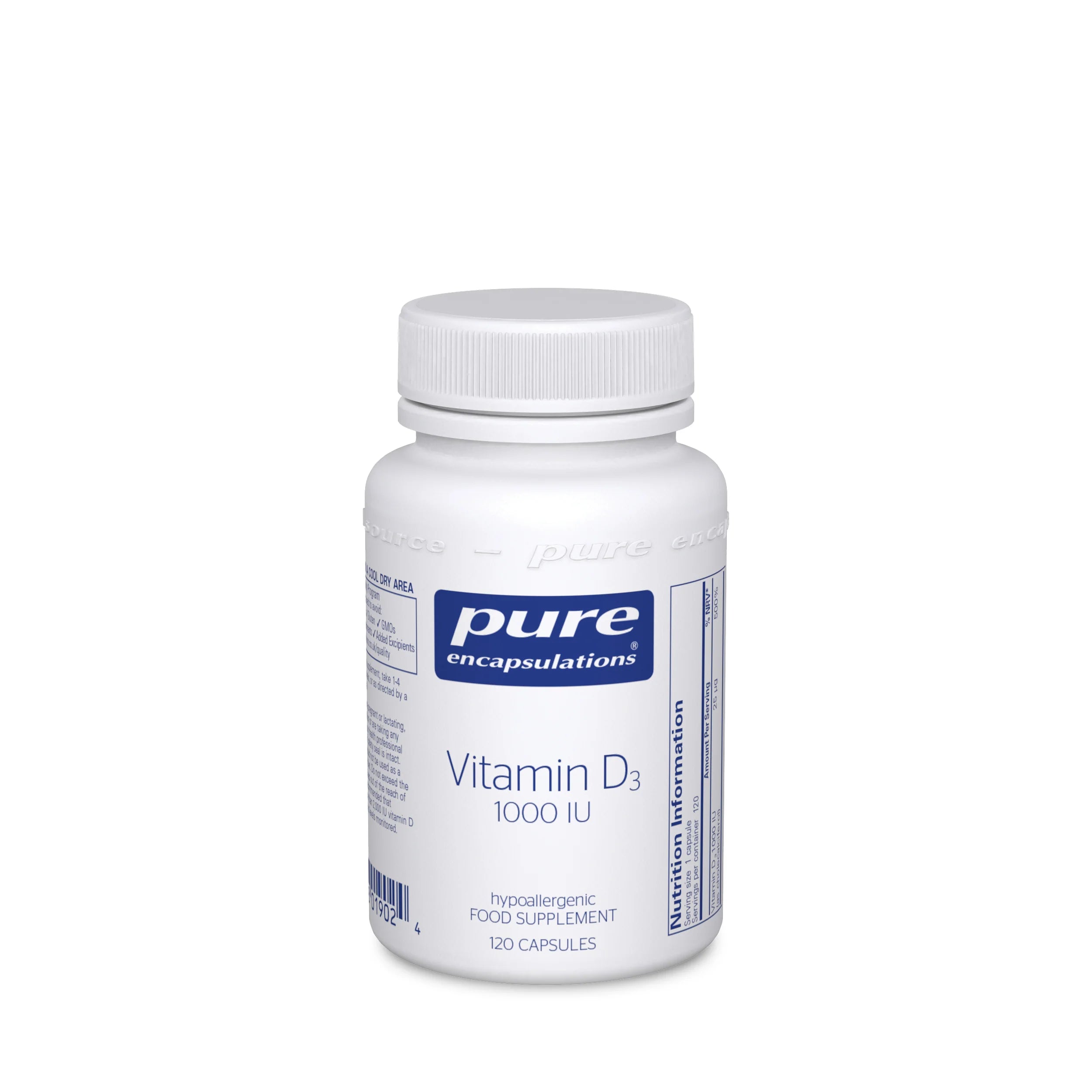 Pure Encapsulations Vitamin D3 1000 IU (120)