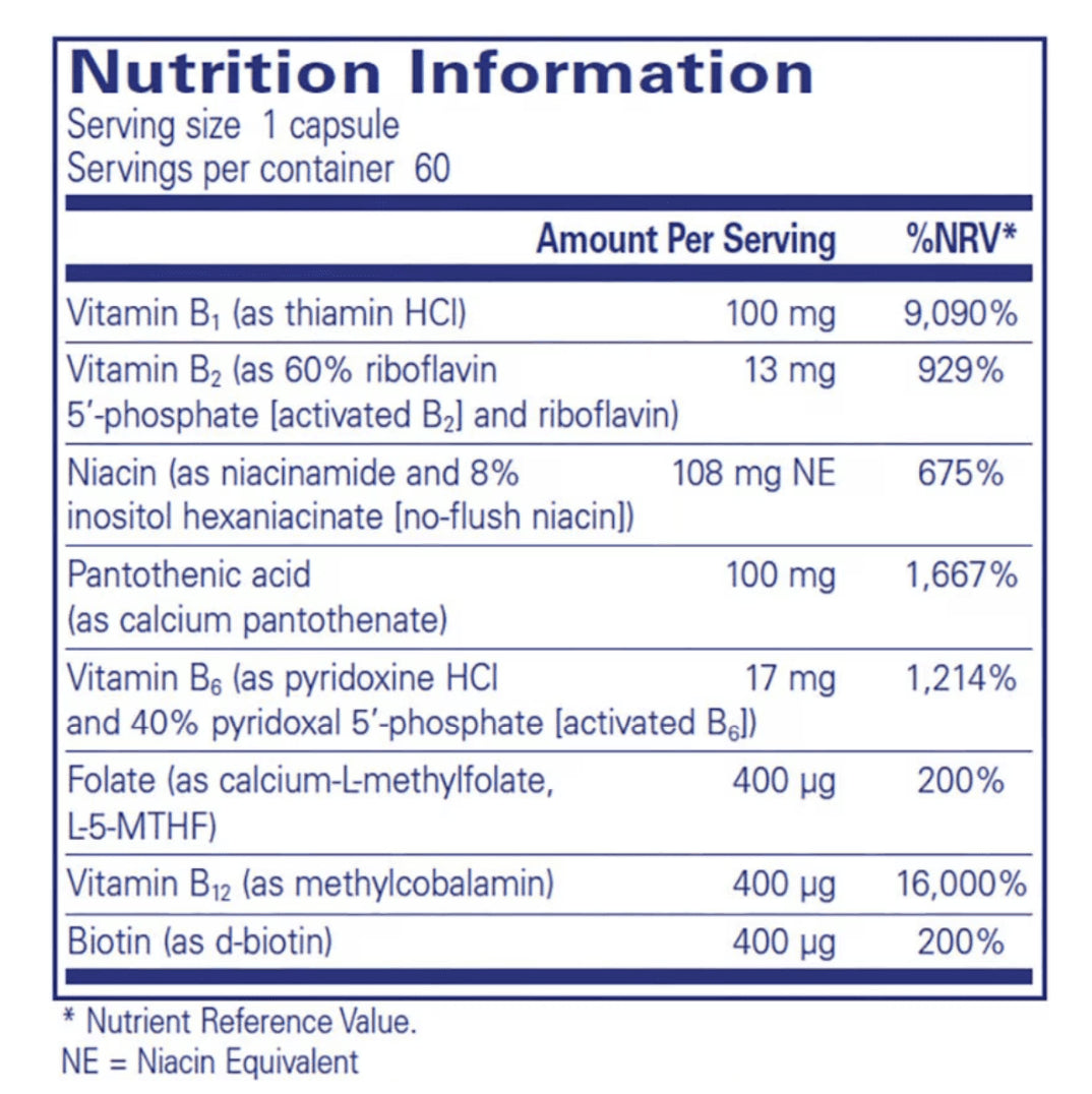 Pure Encapsulations B-Complex Plus (60) — back