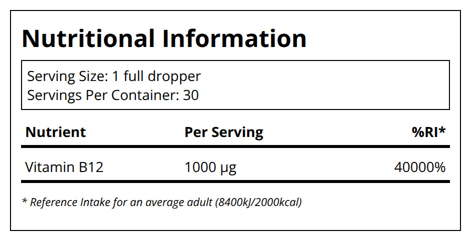 Pure Encapsulations B12 Liquid (30) — back