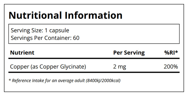 Pure Encapsulations Copper (Glycinate) (60)