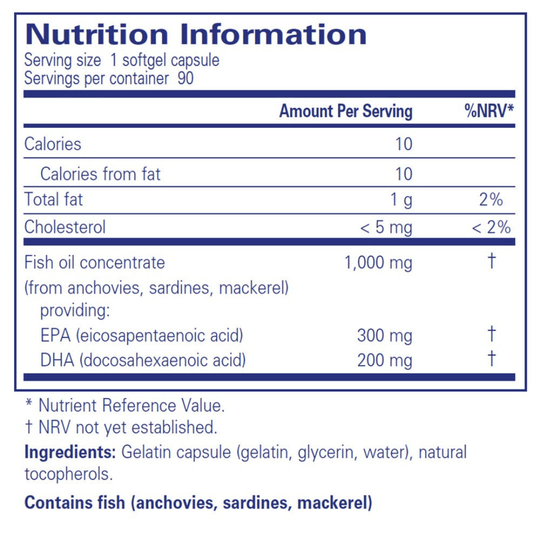 Pure Encapsulations EPA/DHA Essentials (90) — back