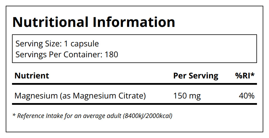 Pure Encapsulations Magnesium (Citrate) (180) — back