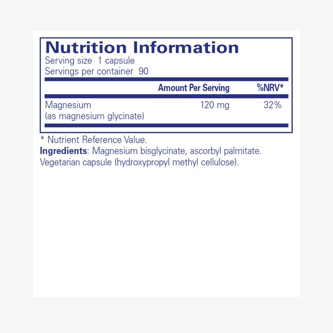 Pure Encapsulations Magnesium (glycinate) (90) — back