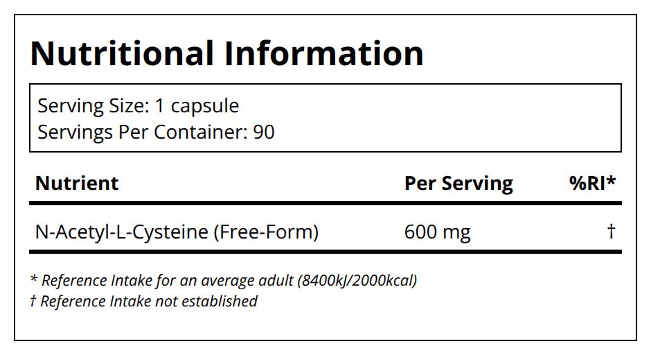 Pure Encapsulations NAC 600 Mg. (90) — back
